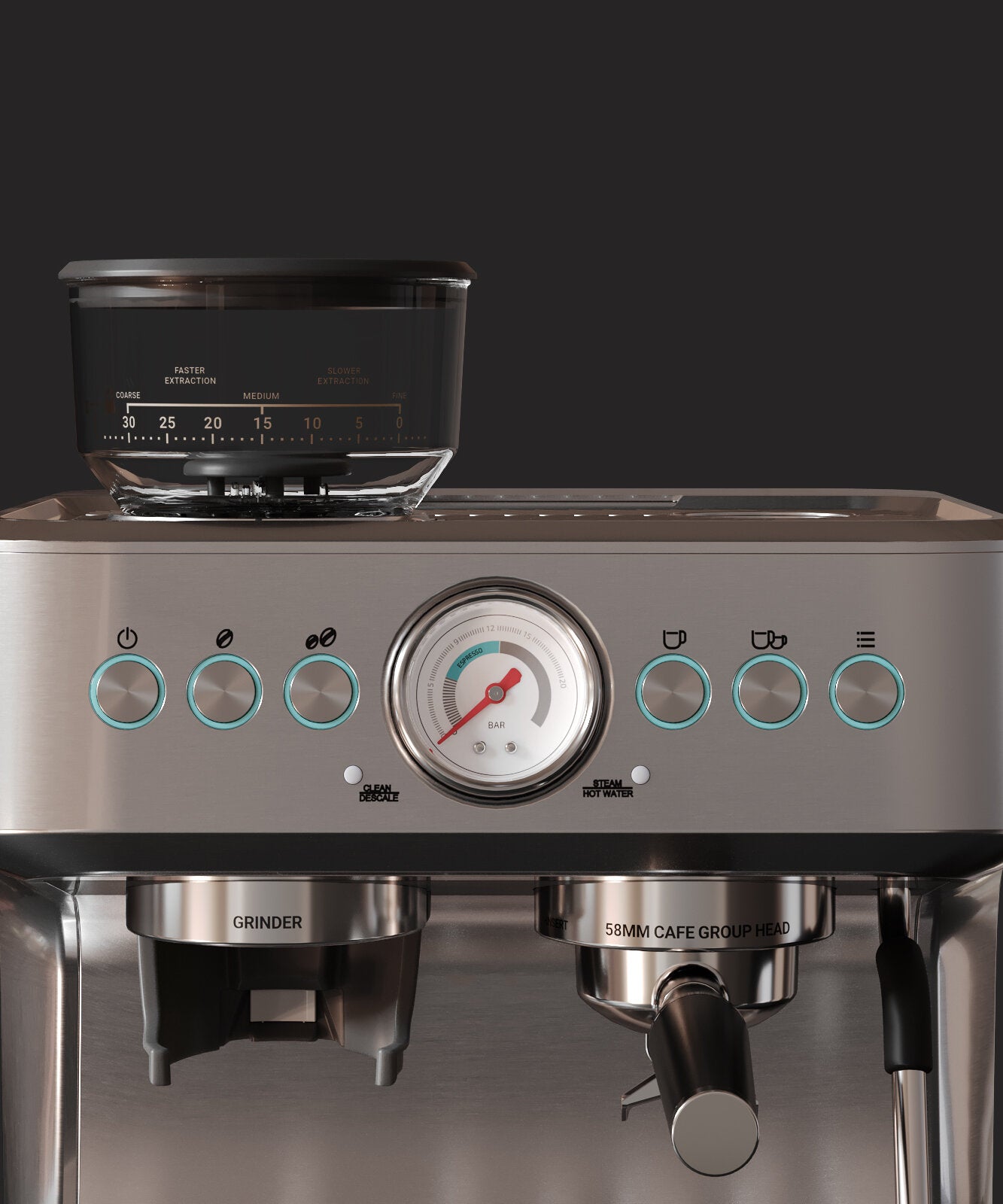 Aspire Core espressomaskine - sølvfarvet